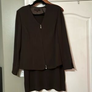 Beautiful Brown Knit Suit by KNY